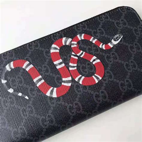 gucci kingsnake print|gucci snake wallet men's.